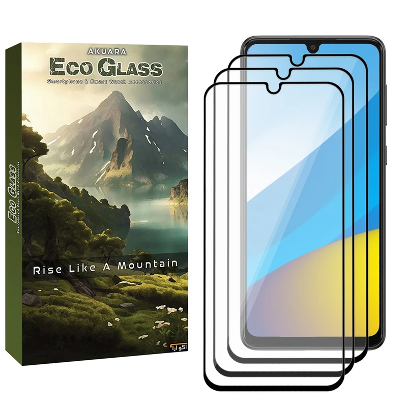 محافظ صفحه نمایش آکوآرا مدل ECO efl3 مناسب برای گوشی موبایل شیائومی Redmi A1 / Redmi A2 Plus / Redmi Note 11R مجموعه سه عددی
