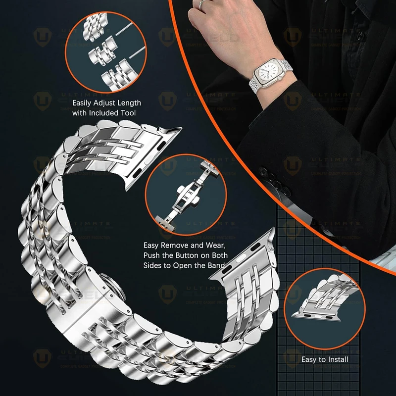 بند آلتیمیت شیلد مدل 7Bead SLV 2C مناسب برای اپل واچ 38 mm سری 3