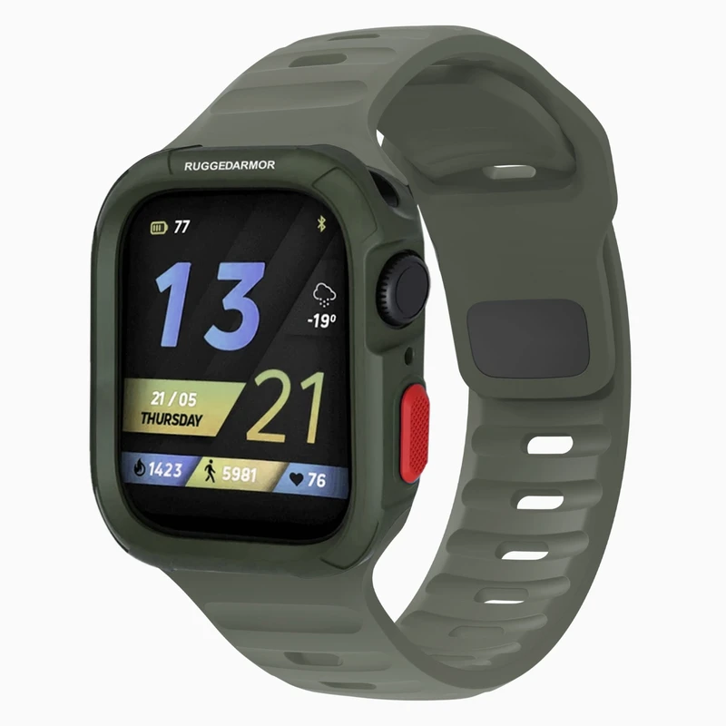 بند اسپریگ مدل Spig Rugged Armor مناسب برای اپل واچ Ultra / Ultra 2 49mm به همراه کاور