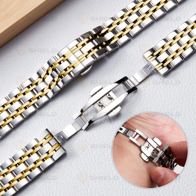بند آلتیمیت شیلد مدل 7Row SLV 2C NV8 مناسب برای ساعت هوشمند سامسونگ Galaxy Watch 8 44mm