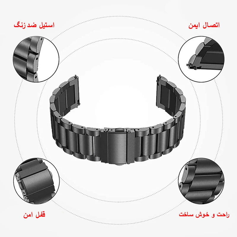 بند آلتیمیت شیلد مدل 3Row TW مناسب برای ساعت هوشمند ناتینگ CMF Watch 3 Pro 22mm