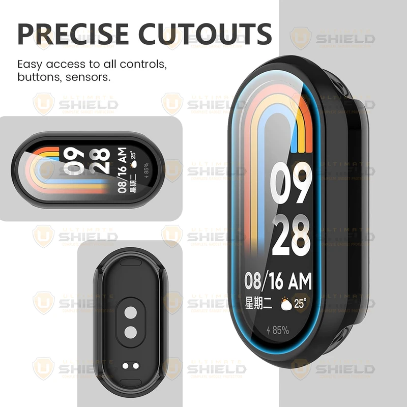 کاور آلتیمیت شیلد مدل Hard PC مناسب برای ساعت هوشمند شیائومی Mi band 9 12mm