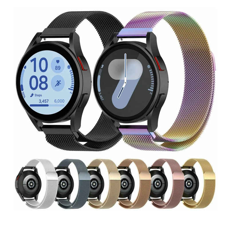 بند پلاس مدل Milanese PL مناسب برای ساعت هوشمند سامسونگ Galaxy Watch 4/5/6/7/FE سایز 40/43/44/46/47 میلی متری