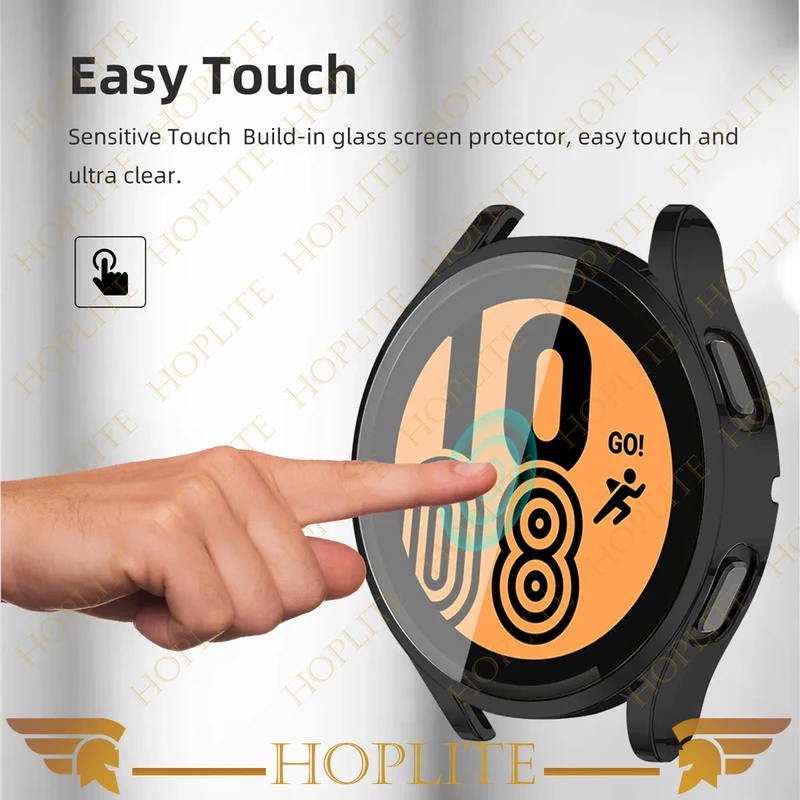 کاور هاپلایت مدل PC-Bumper-HL مناسب برای ساعت هوشمند سامسونگ Galaxy Watch 4 44mm به همراه محافظ صفحه نمایش