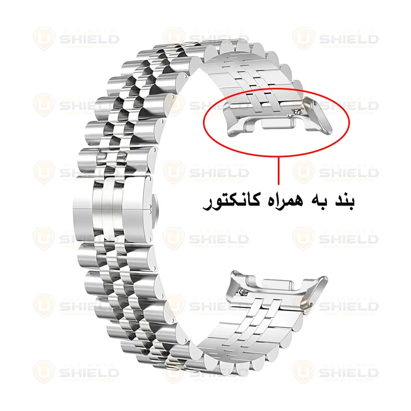 بند آلتیمیت شیلد مدل 5Row NV8 مناسب برای ساعت هوشمند سامسونگ Galaxy Watch 8 40mm / Galaxy Watch 8 44mm / Galaxy Watch 8 Classic 46mm