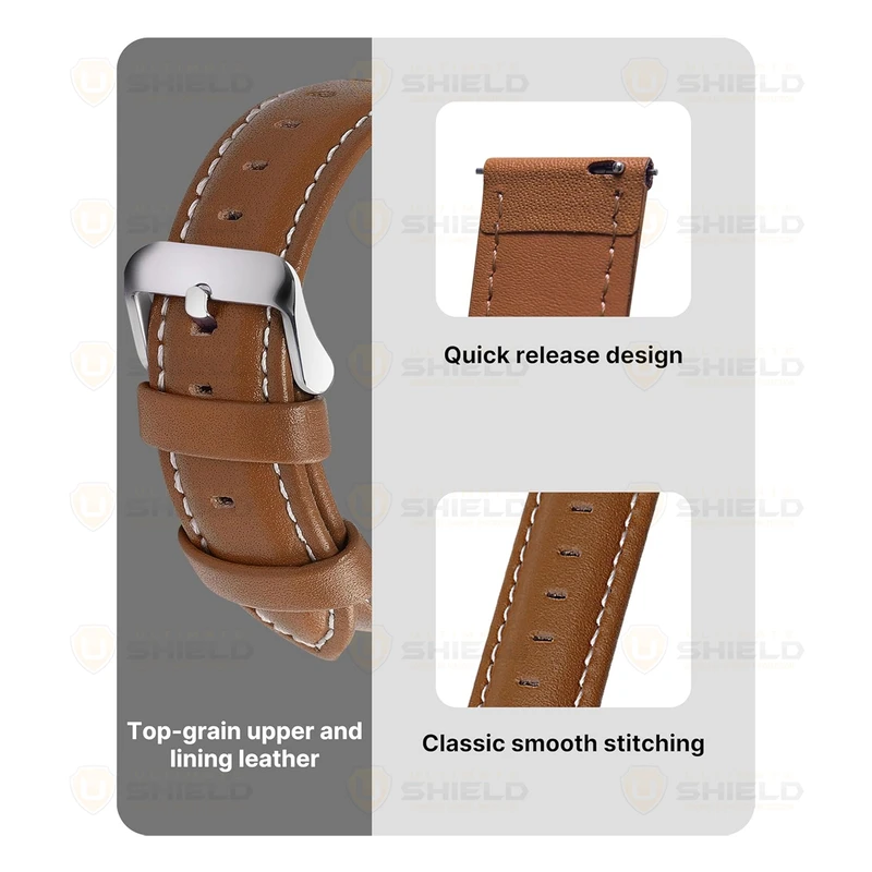 بند آلتیمیت شیلد مدل Leather SM مناسب برای ساعت هوشمند سامسونگ Galaxy Watch 6 Classic 43mm