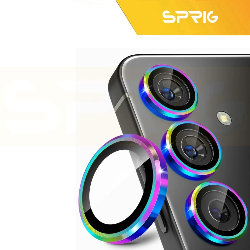 محافظ لنز دوربین اسپریگ مدل Ring metal مناسب برای گوشی موبایل سامسونگ Galaxy S25 FE