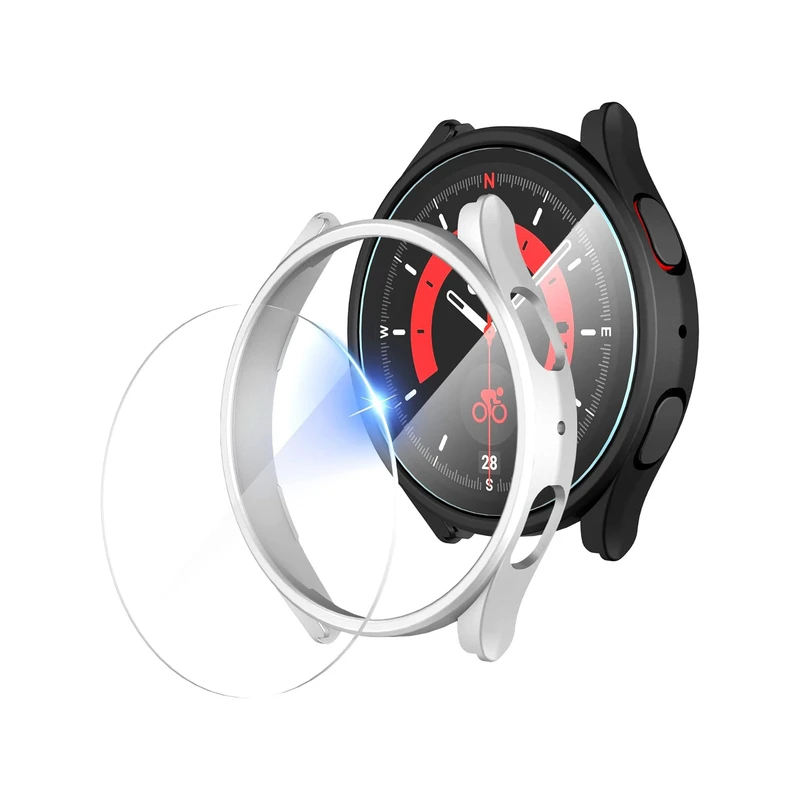 بند هاپلایت مدل 3Bead-GRD HL مناسب برای ساعت هوشمند سامسونگ Galaxy Watch 5 Pro 45mm به همراه کاور