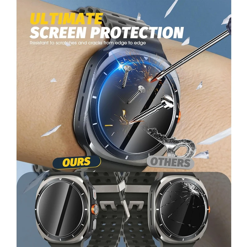 محافظ صفحه نمایش شیشه‌ای شیپ مدل Glass-SH مناسب برای ساعت هوشمند سامسونگ Galaxy Watch 7 Ultra 47mm بسته سه عددی