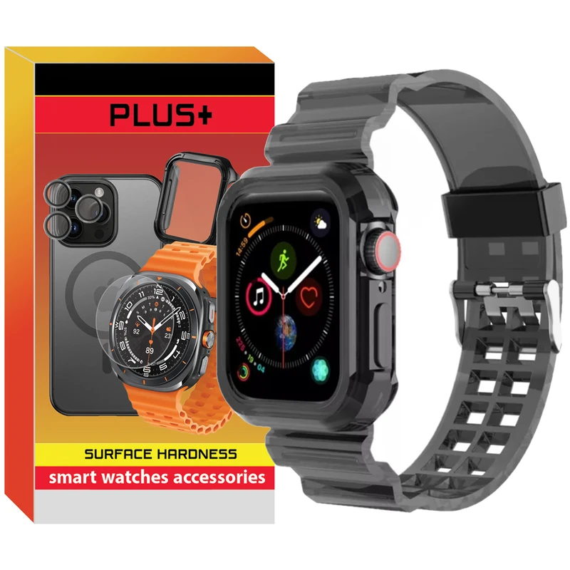 بند پلاس مدل Transparent Shock PL مناسب برای اپل واچ Series 9 Aluminum 41mm / Series 8 Aluminum 41mm / Series 7 Aluminum 41mm