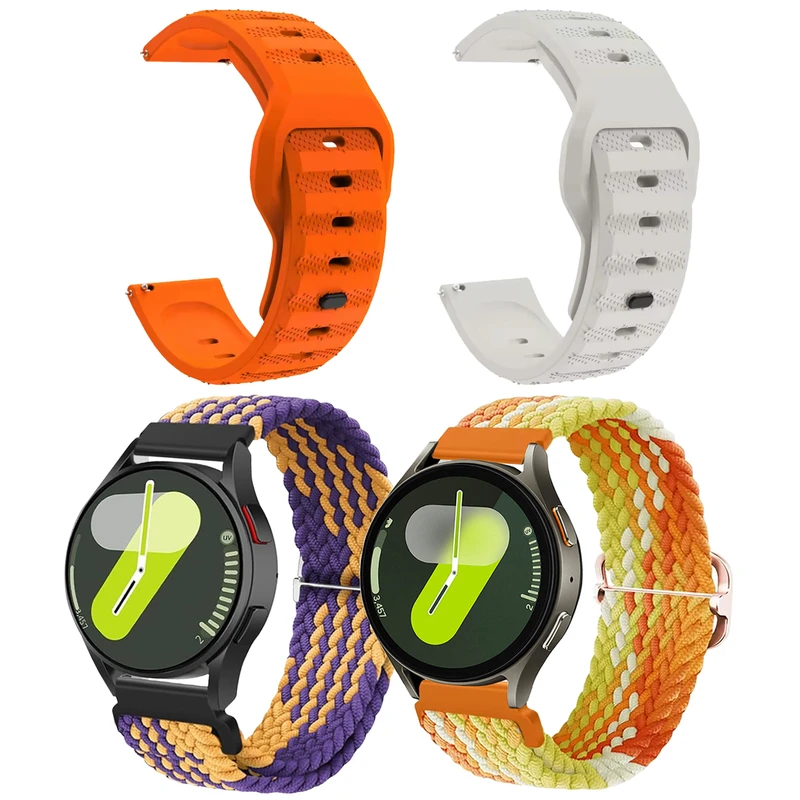 بند اسپریگ مدل favorite-3 مناسب برای ساعت هوشمند سامسونگ Galaxy Watch 4 40mm / 4 44mm / 5 40mm / 5 44mm / 6 40mm / 6 44mm / 7 40mm / 7 44mm مجموعه 4 عددی