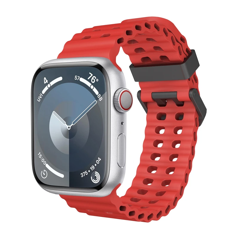 بند هاپلایت مدل Ocean Black Buckle HL مناسب برای اپل واچ سری Se/1/2/3/4/5/6/7/8/9/Ultra/Ultra2 سایز 42/44/45/49mm