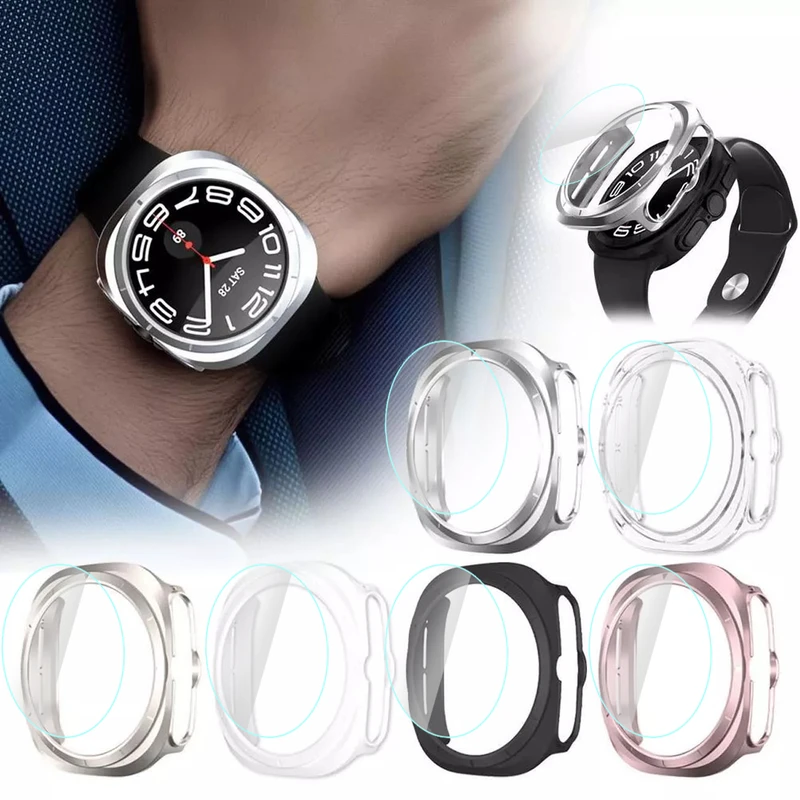 کاور شیپ مدل PC Bumper SH مناسب برای ساعت هوشمند سامسونگ Galaxy Watch 7 Ultra 47mm به همراه محافظ صفحه نمایش