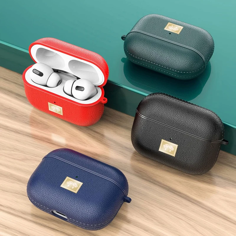 کاور پلاس مدل Leather NV مناسب برای کیس اپل Airpods Pro  Pro 2