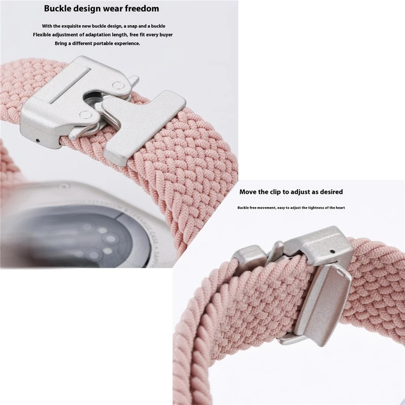 بند آکوآرا مدل Woven Parachute AK مناسب برای ساعت هوشمند ایمیلب W01 / W02 / W12 / W13 / KW12 / KW66 سایز 22mm