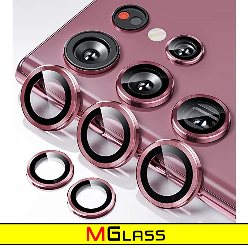 محافظ لنز دوربین ام‌گلس مدل Ring Metal مناسب برای گوشی موبایل سامسونگ Galaxy S22 Ultra
