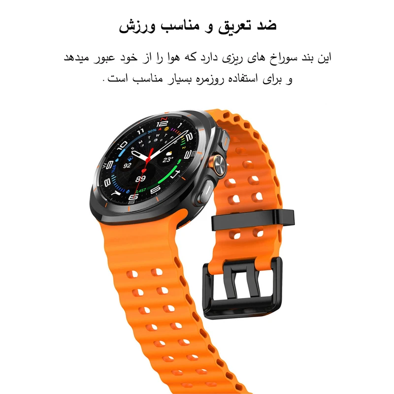 بند هاپلایت مدل Marin Bbuckle HL مناسب برای ساعت هوشمند سامسونگ Galaxy Watch 7 Ultra 47mm