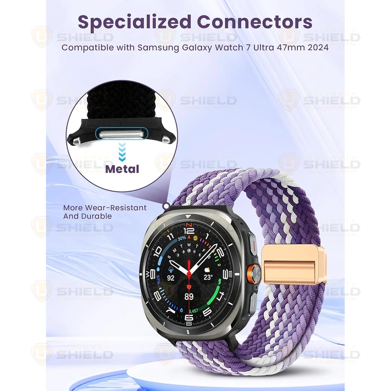 بند آلتیمیت شیلد مدل Braided Magsolo Mix مناسب برای ساعت هوشمند سامسونگ Galaxy Watch 7 Ultra 47mm