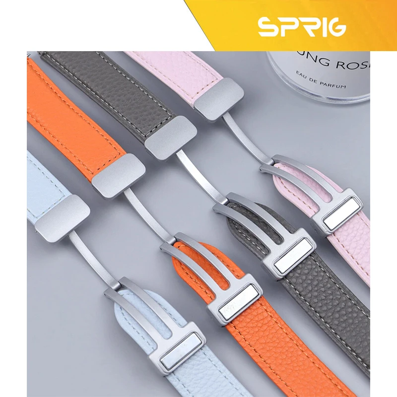 بند اسپریگ مدل Leather Mag ORG مناسب برای ساعت هوشمند سامسونگ  Galaxy Watch 4 40mm/4 44mm/5 40mm/5 44mm
