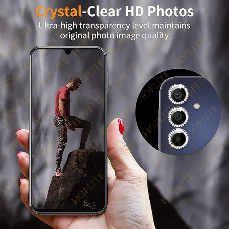 محافظ لنز دوربین رینگی هاپلایت مدل Ring-Diamond-HL مناسب برای گوشی موبایل سامسونگ Galaxy A55