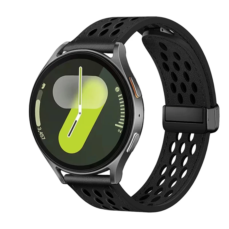 بند هاپلایت مدل Hole Leather Magnet HL TW مناسب برای ساعت هوشمند سامسونگ Galaxy Gear S3 Frontier SM-R760 / Neo R381 / Live 382
