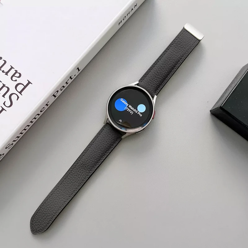 بند گلستیک مدل Mag Leather GL مناسب برای ساعت هوشمند سامسونگ Galaxy watch 4/5/6/7/FE size 40/43/44/46/47mm