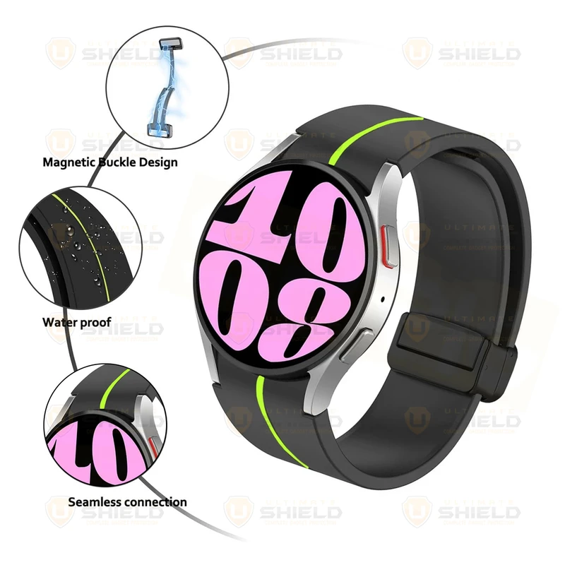 بند آلتیمیت شیلد مدل Green Line مناسب برای ساعت هوشمند سامسونگ Galaxy Watch 7 40mm / 7 44mm