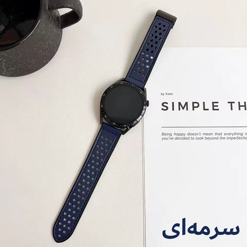بند هاپلایت مدل Hole Leather Magnet HL TW مناسب برای ساعت هوشمند هایلو RS5