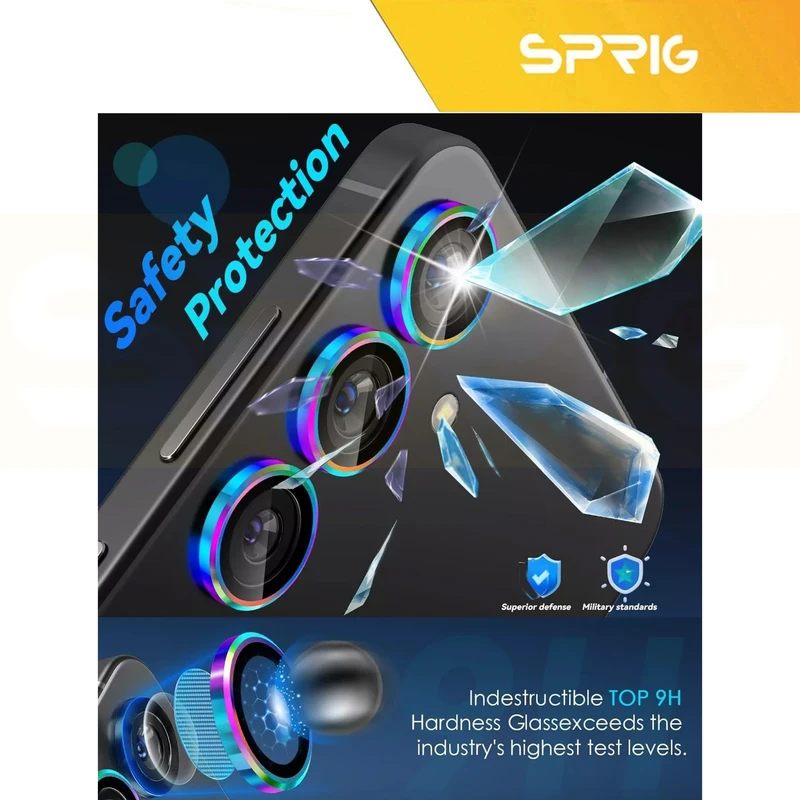 محافظ لنز دوربین اسپریگ مدل Ring metal مناسب برای گوشی موبایل سامسونگ Galaxy S25 FE