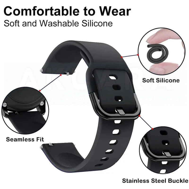 بند آکوآرا مدل Silicone SG AK مناسب برای ساعت هوشمند شیائومی Redmi Watch 5 Active / Redmi Watch 5 Lite 22mm