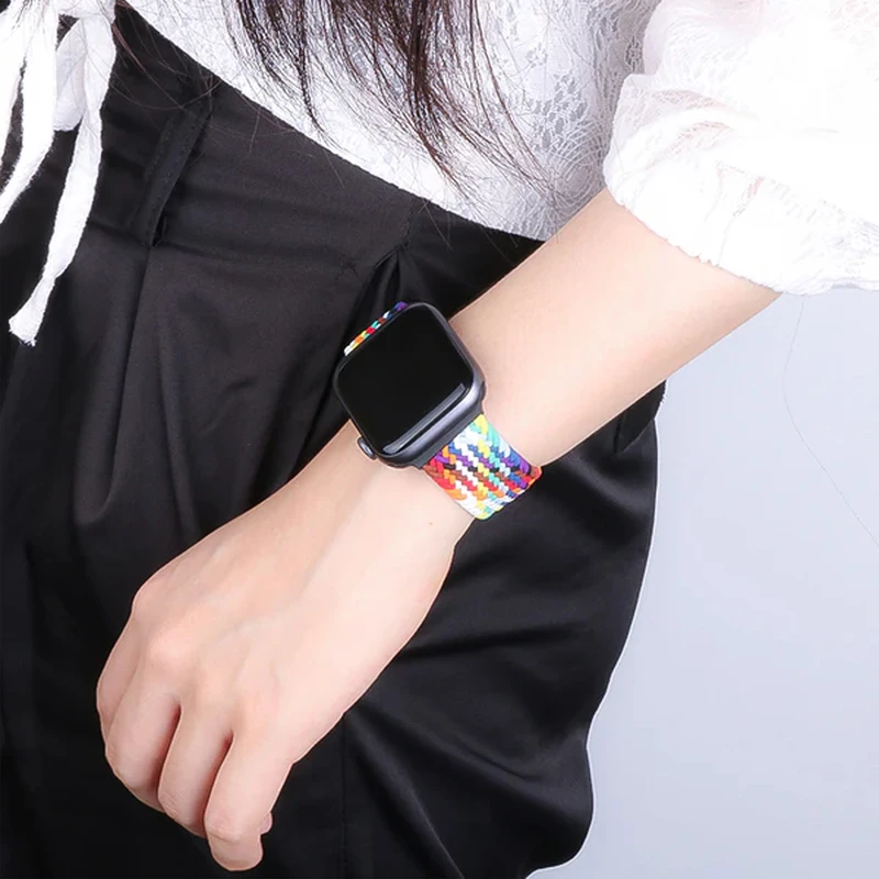 بند ساعت آکوآرا مدل Woven Parachute مناسب برای اپل واچ 44 mm سری 4/5/6/Se
