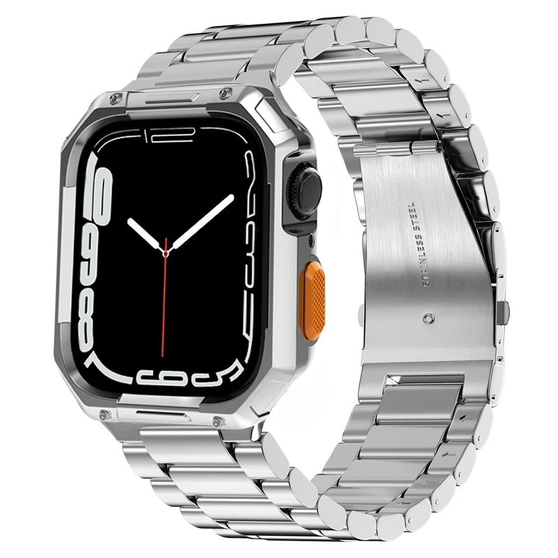بند ساعت آکوآرا مدل Hexa 3Bead مناسب برای اپل واچ 49mm سری Ultra به همراه کاور