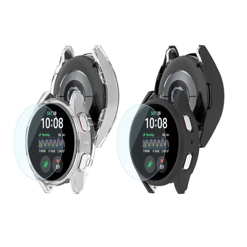 کاور هاپلایت مدل PC Bumper HL مناسب برای ساعت هوشمند سامسونگ Galaxy Watch 7 40mm به همراه محافظ صفحه نمایش