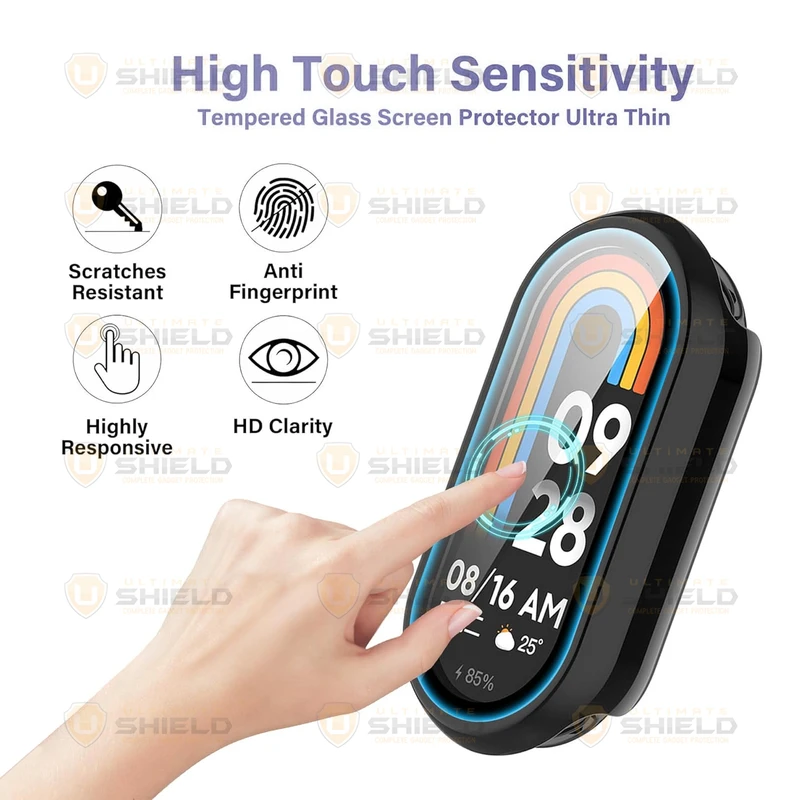 کاور آلتیمیت شیلد مدل Hard PC مناسب برای ساعت هوشمند شیائومی Mi band 9 12mm