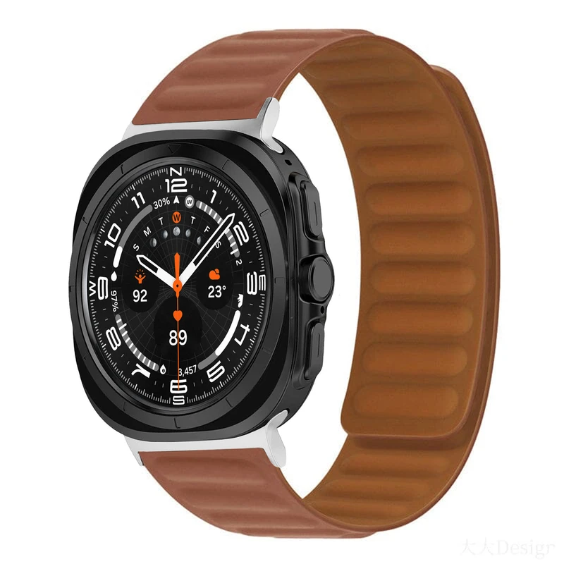 بند هاپلایت مدل Magnetic LP Silver HL مناسب برای ساعت هوشمند سامسونگ Galaxy Watch 7 Ultra 47mm