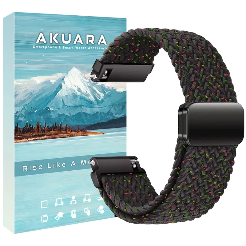 بند آکوآرا مدل Woven MG Stars AK مناسب برای ساعت هوشمند میبرو A2 / C3 / X1 / A1 / Lite 2 22mm