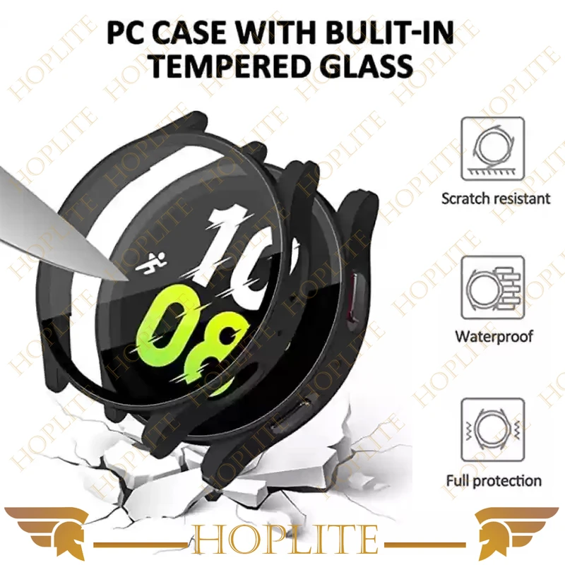 کاور هاپلایت مدل PC-Bumper-HL مناسب برای ساعت هوشمند سامسونگ Galaxy Watch 4 44mm به همراه محافظ صفحه نمایش