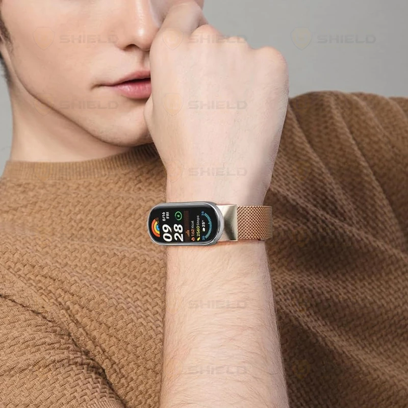 بند آلتیمیت شیلد مدل Milanese GK مناسب برای ساعت هوشمند شیائومی Mi Band 8 12mm / Mi Band 9 12mm / Mi Band 10 12mm