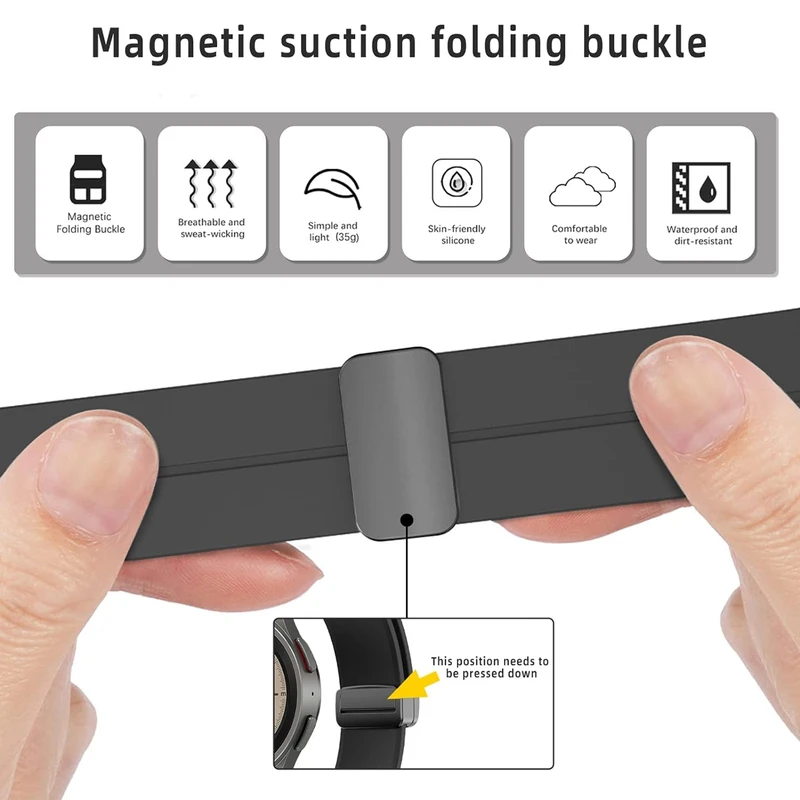 بند گلستیک مدل Magnetic ORG GL مناسب برای ساعت هوشمند سامسونگ Galaxy Watch 6 44mm
