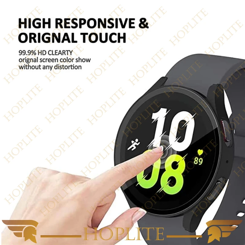 کاور هاپلایت مدل PC-Bumper-HL مناسب برای ساعت هوشمند سامسونگ Galaxy Watch 4 44mm به همراه محافظ صفحه نمایش