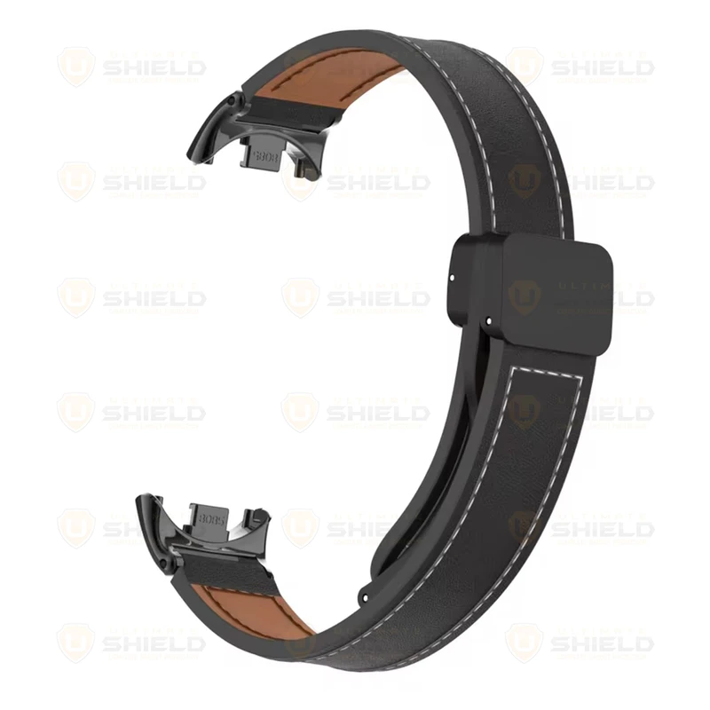بند آلتیمیت شیلد مدل Leather MGN مناسب برای ساعت هوشمند شیائومی  Mi Band 9 12mm