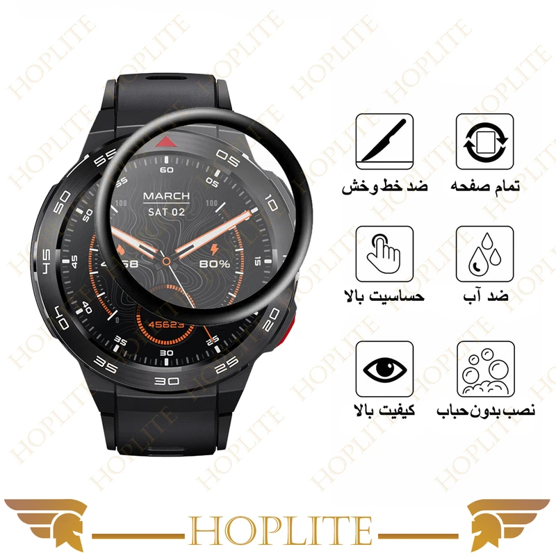 محافظ صفحه نمایش نانو هاپلایت مدل Pmma-HL مناسب برای ساعت هوشمند میبرو GS Pro بسته دو عددی