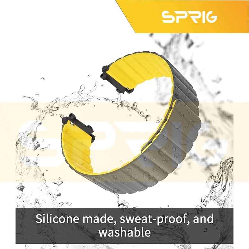 بند اسپریگ مدل Sic Magnetic Link GRY مناسب برای ساعت هوشمند ساعت هوشمند امیزفیت Trex 2 47mm