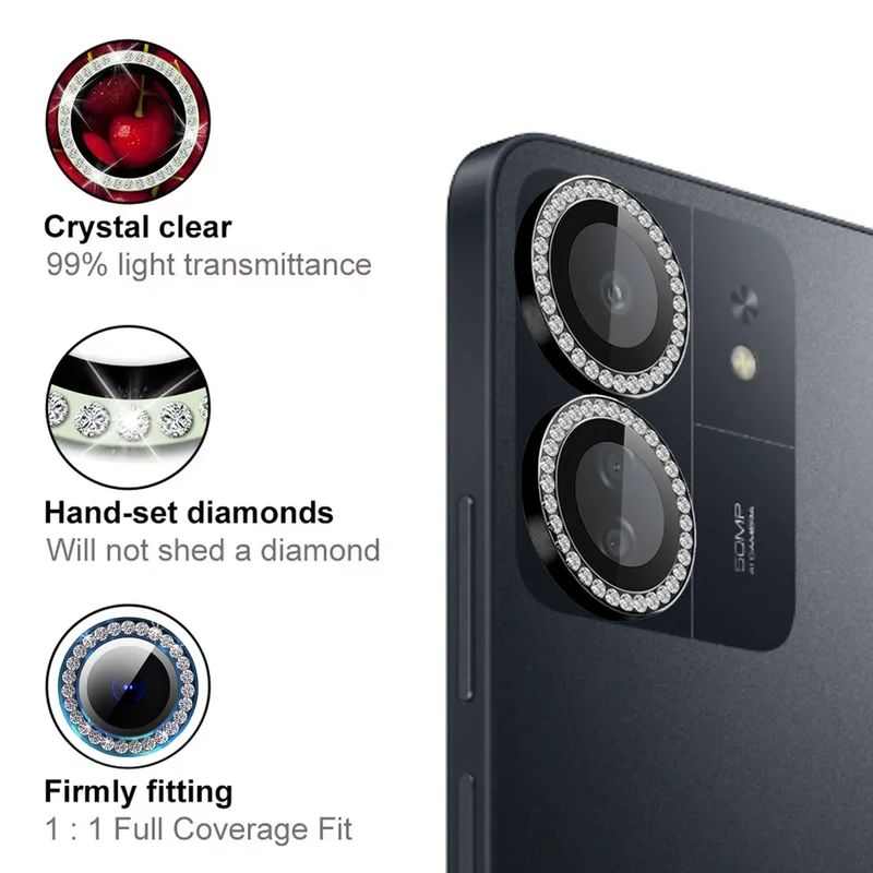 محافظ لنز دوربین رینگی هاپلایت مدل Diamond Protector HL مناسب برای گوشی موبایل شیائومی Redmi 13C