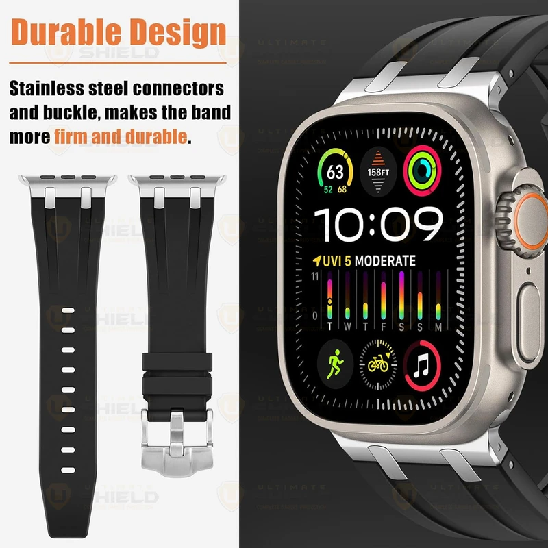 بند آلتیمیت شیلد مدل Stylish Rugged مناسب برای اپل واچ 45 میلی متری سری 8/9 به همراه کاور