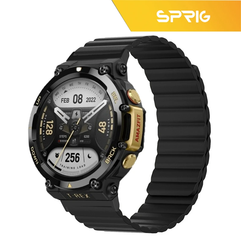 بند اسپریگ مدل Sic Magnetic Link GRY مناسب برای ساعت هوشمند ساعت هوشمند امیزفیت Trex 2 47mm