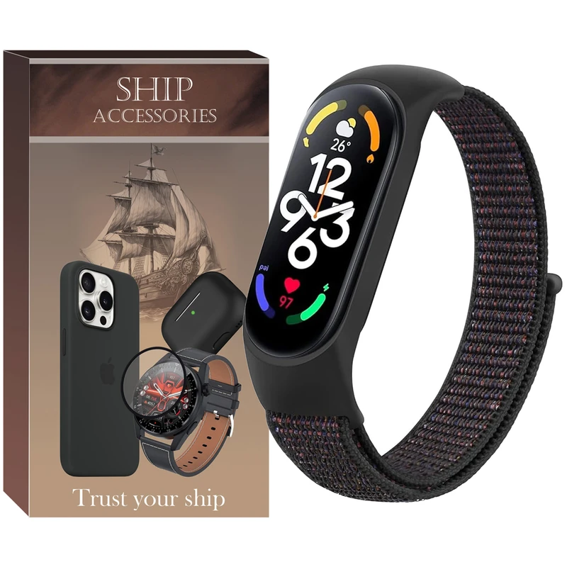 بند شیپ مدل Nylon SK SH مناسب برای ساعت هوشمند شیائومی Mi band 4/5/6
