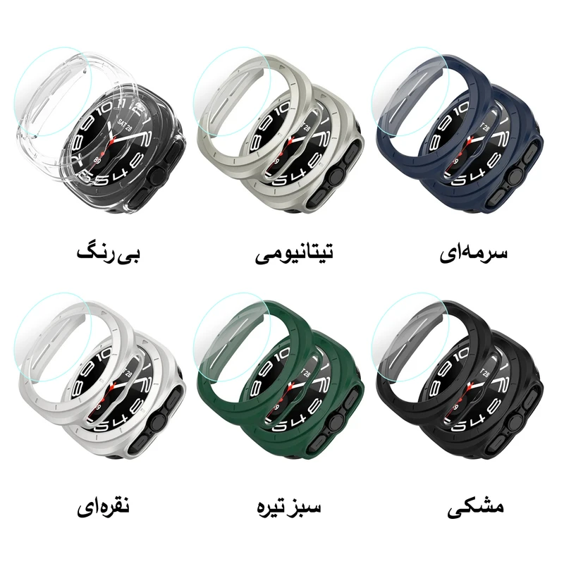 کاور لاینکتور مدل PC Bumper LI مناسب برای ساعت هوشمند سامسونگ Galaxy Watch 7 Ultra 47mm به همراه محافظ صفحه نمایش