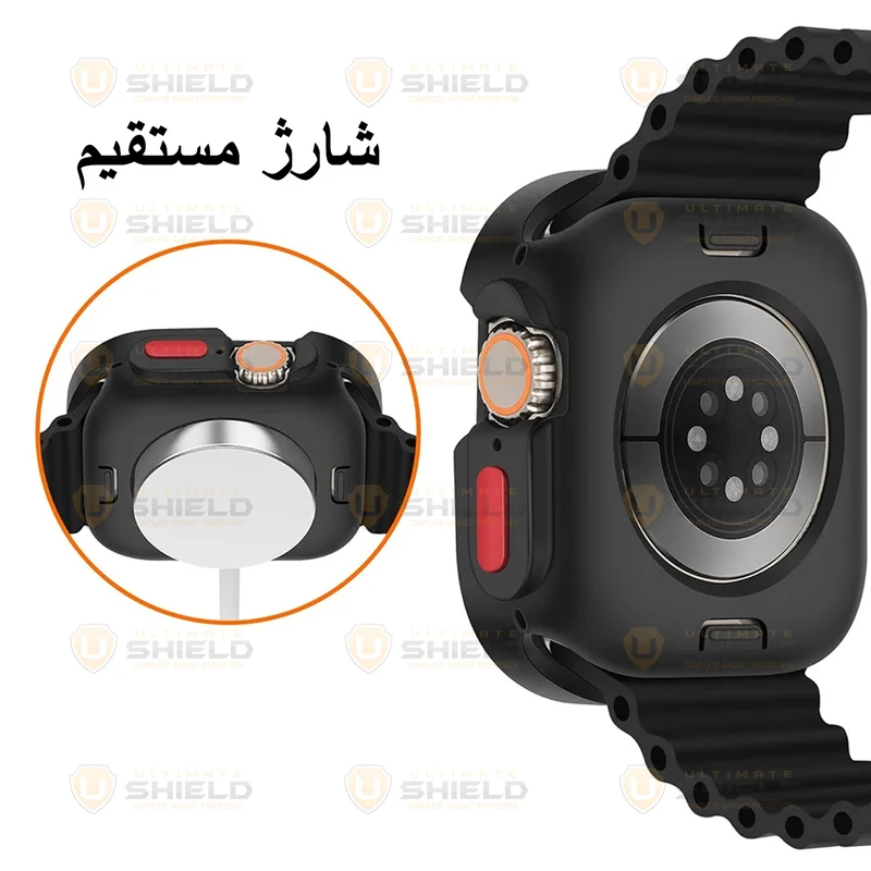 بند آلتیمیت شیلد مدل Hyper Defender مناسب برای اپل واچ 49 میلی متری سری Ultra 2 به همراه کاور