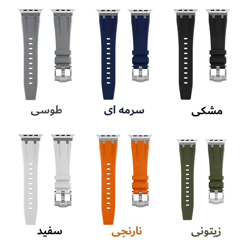 بند شیپ مدل Silicone AP SH مناسب برای اپل واچ سری 4/5/6/Se سایز 44 میلی متری